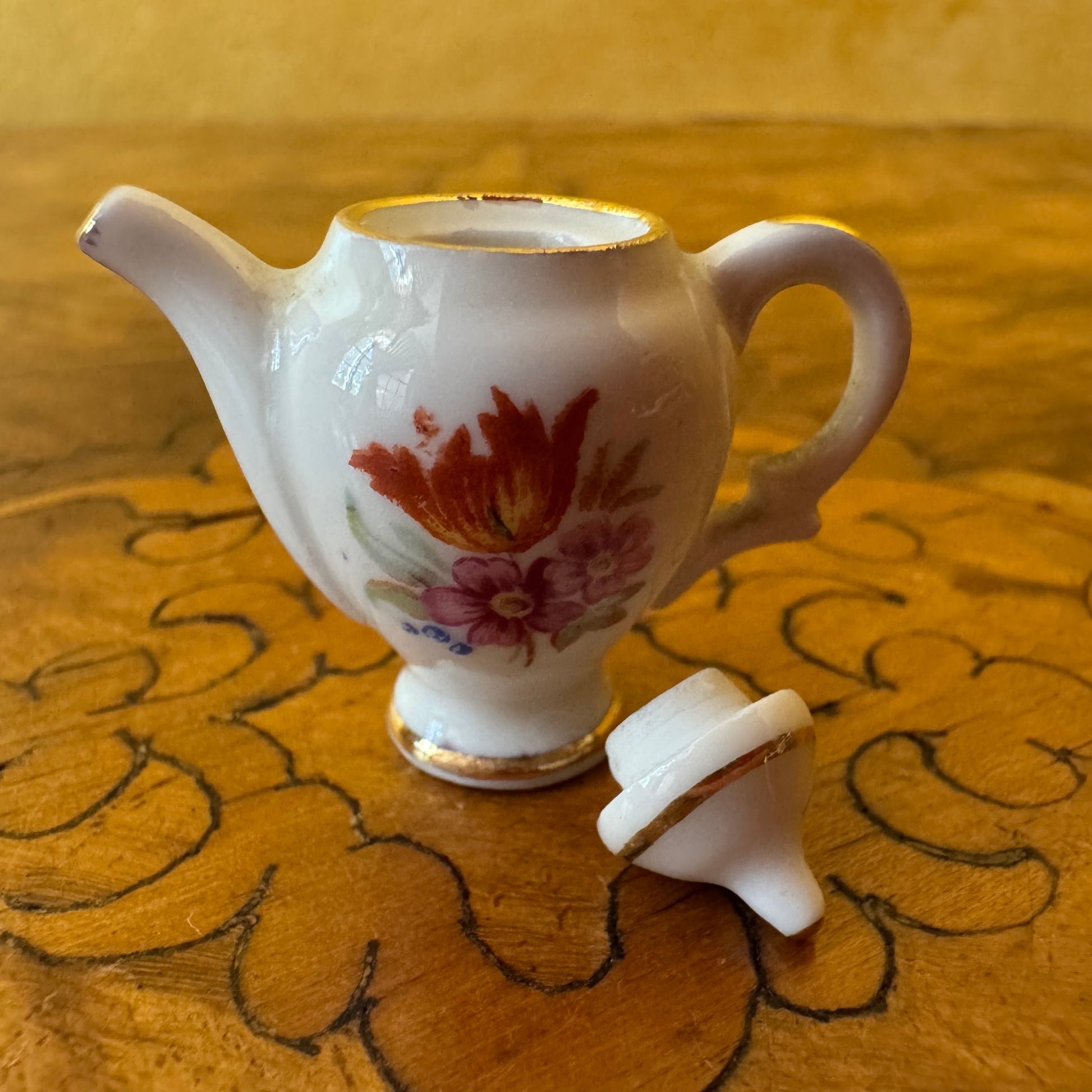French Limoges Miniature Doll House Pot