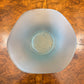 Frosted Blue Ruffled Glass