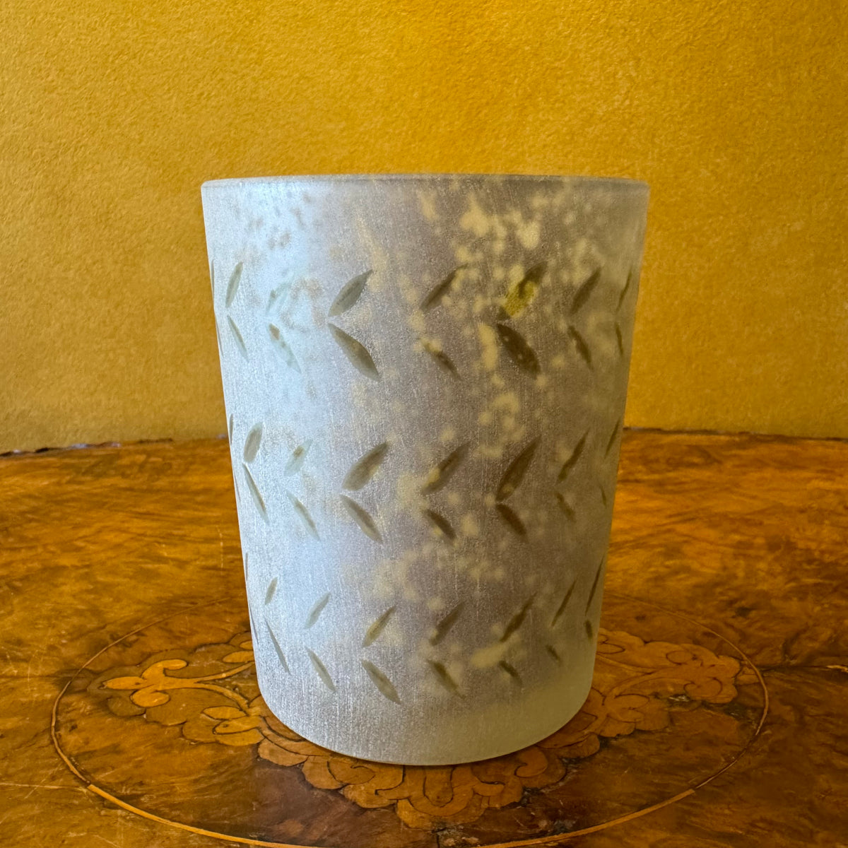 Frosted Gold Pattern Candle Holder 