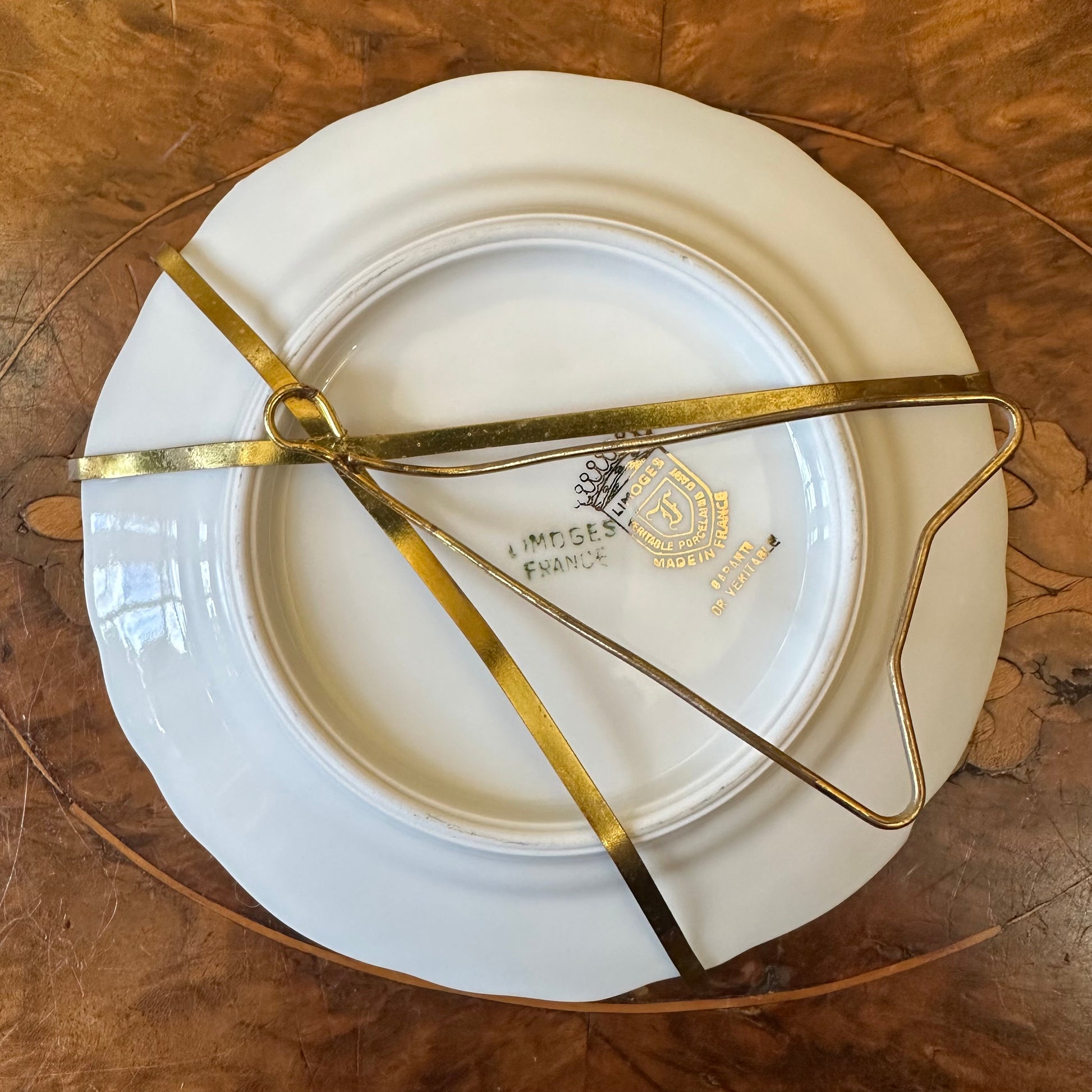 Garanti Veritable Limoges Courting Plate 