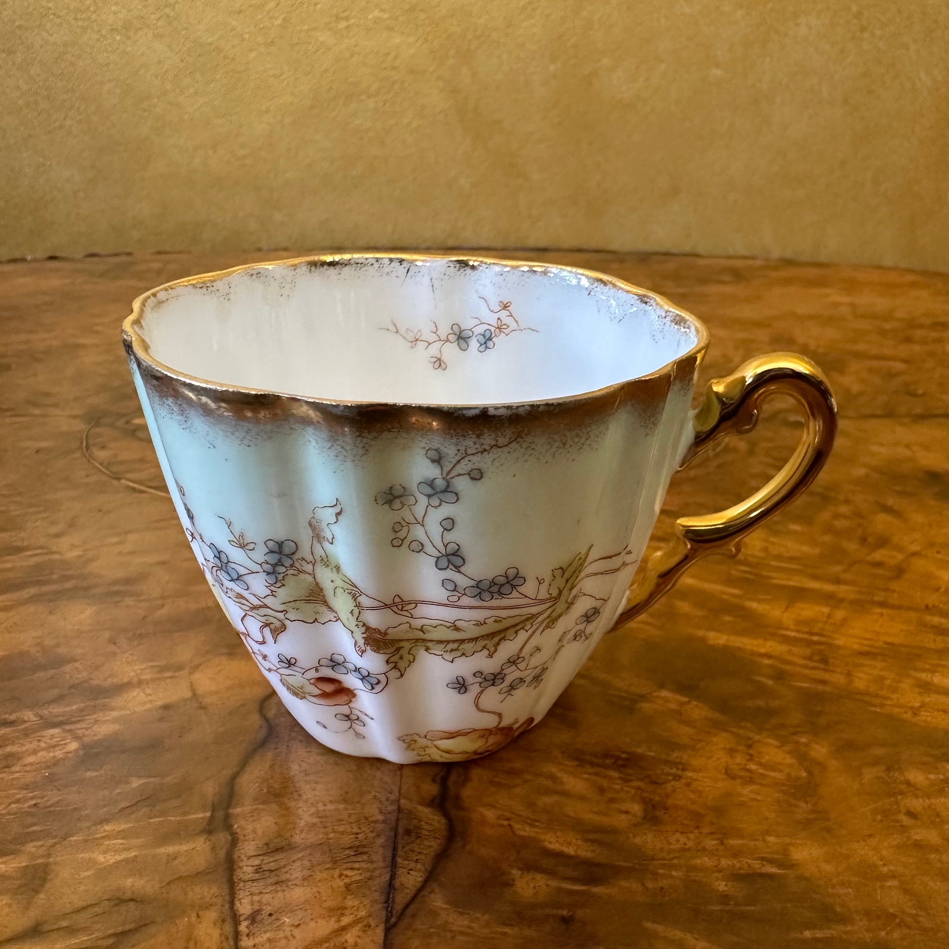 German Green Floral Tea Cup