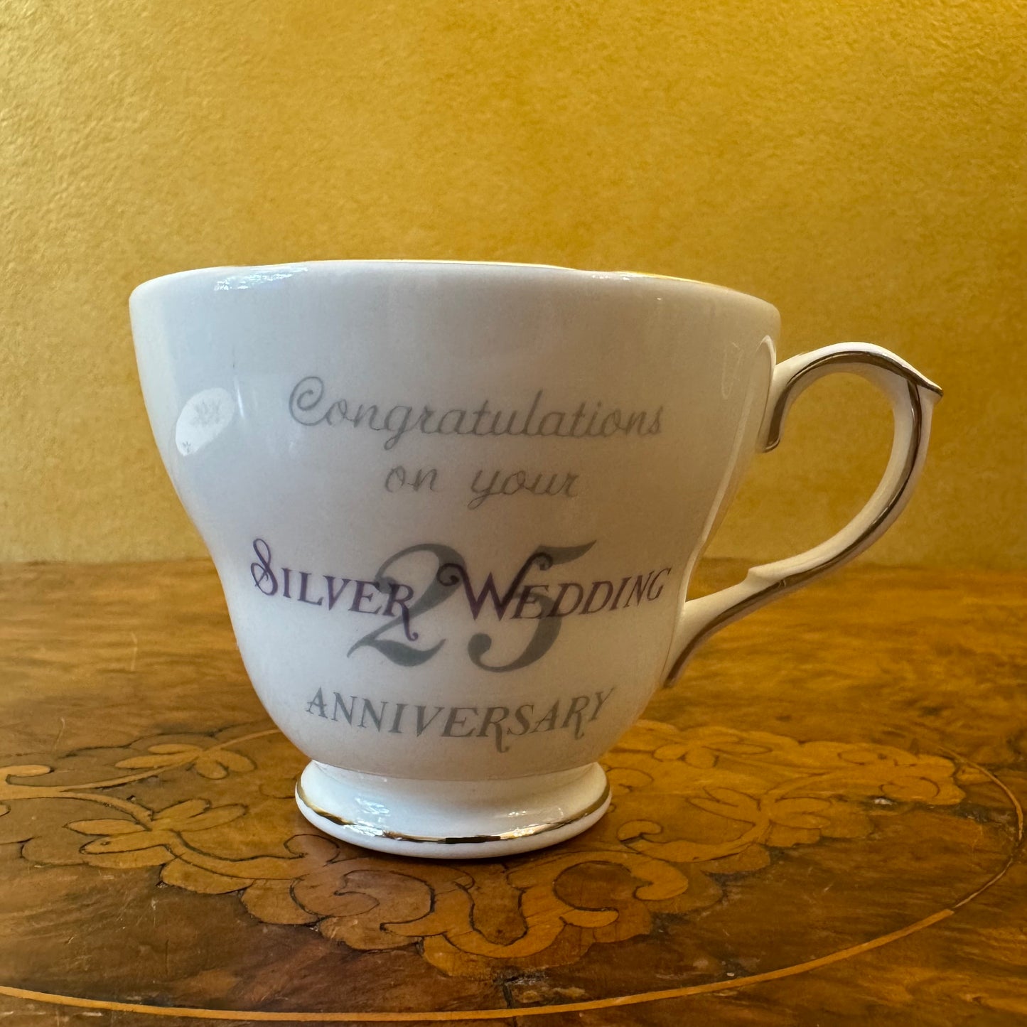 Gillian Duchess 25th Silver Anniversary Tea Cup 