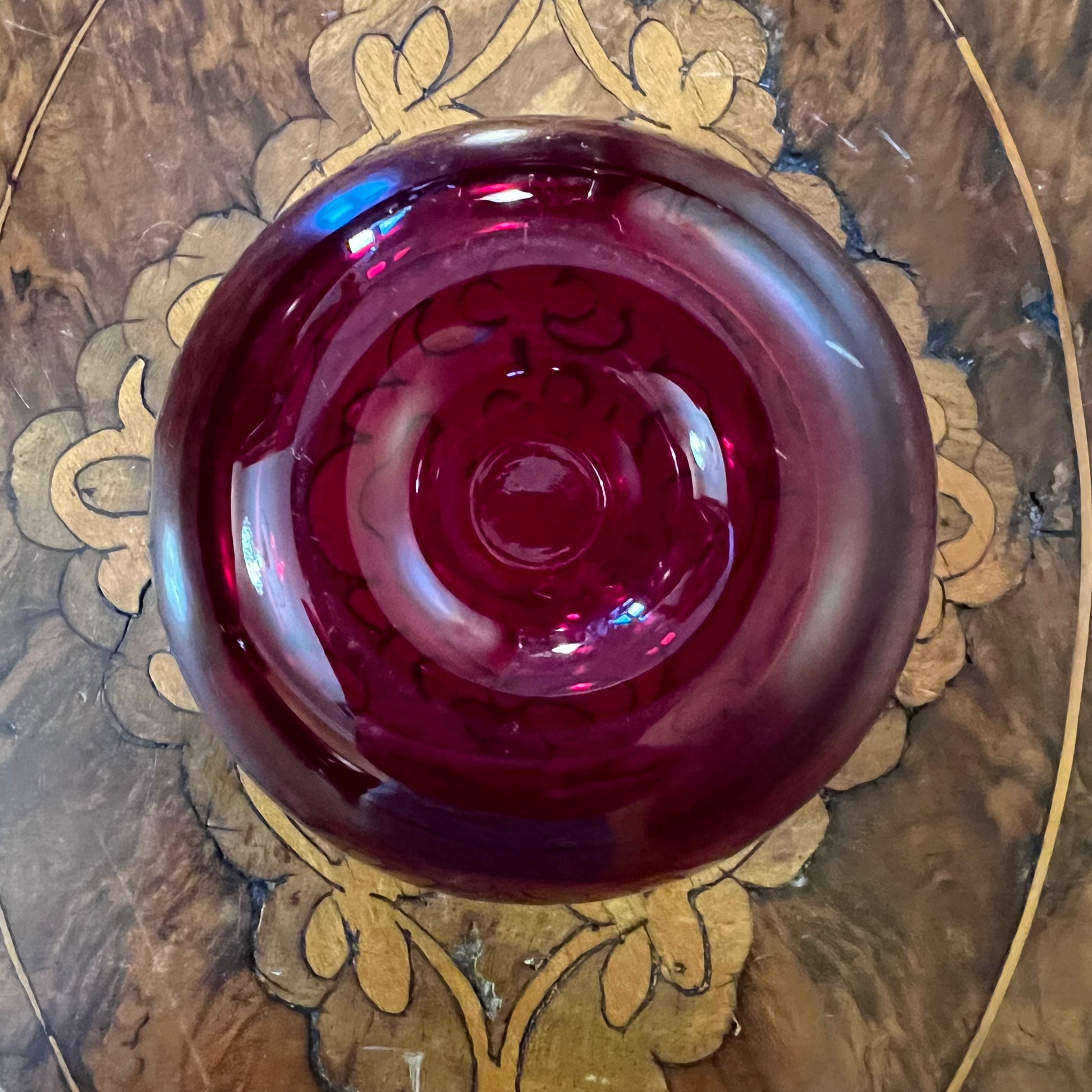 Glass Ashtray Ruby