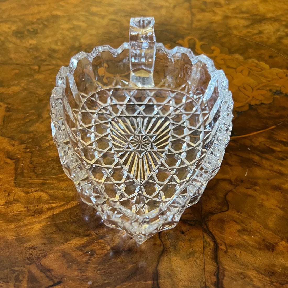 Vintage Glass Bowl With Handle