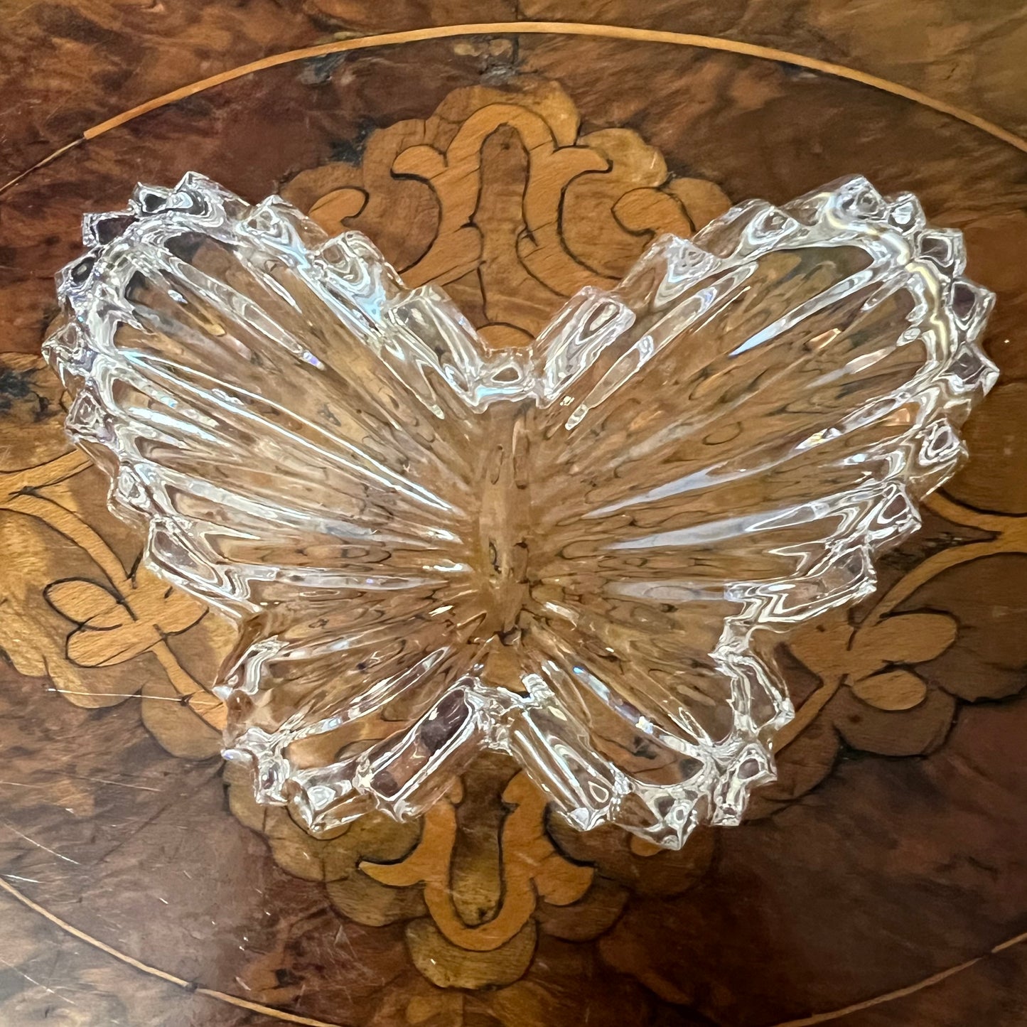 Glass Butterfly Trinket Box 