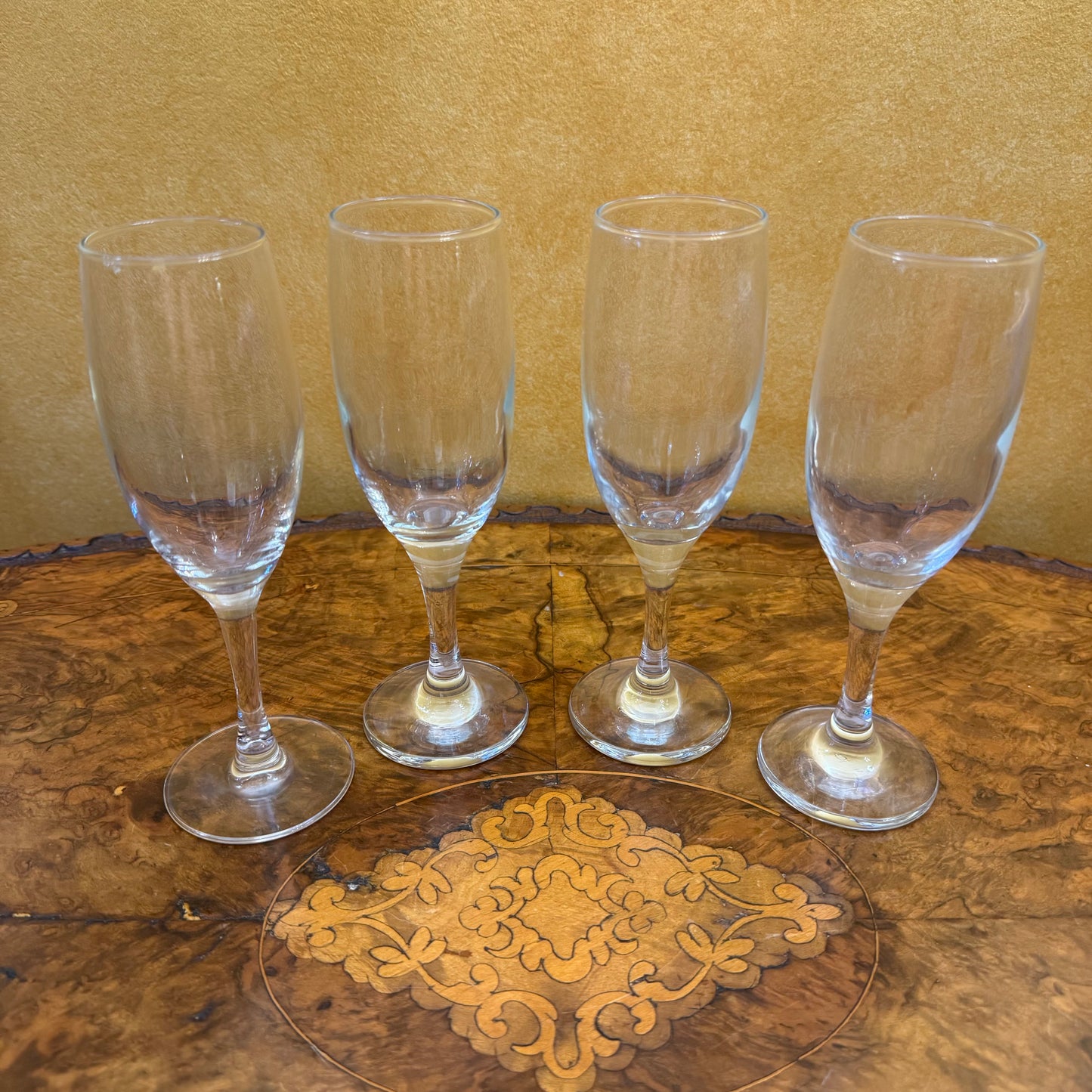 Glass Champagne Flutes Set Of Four 