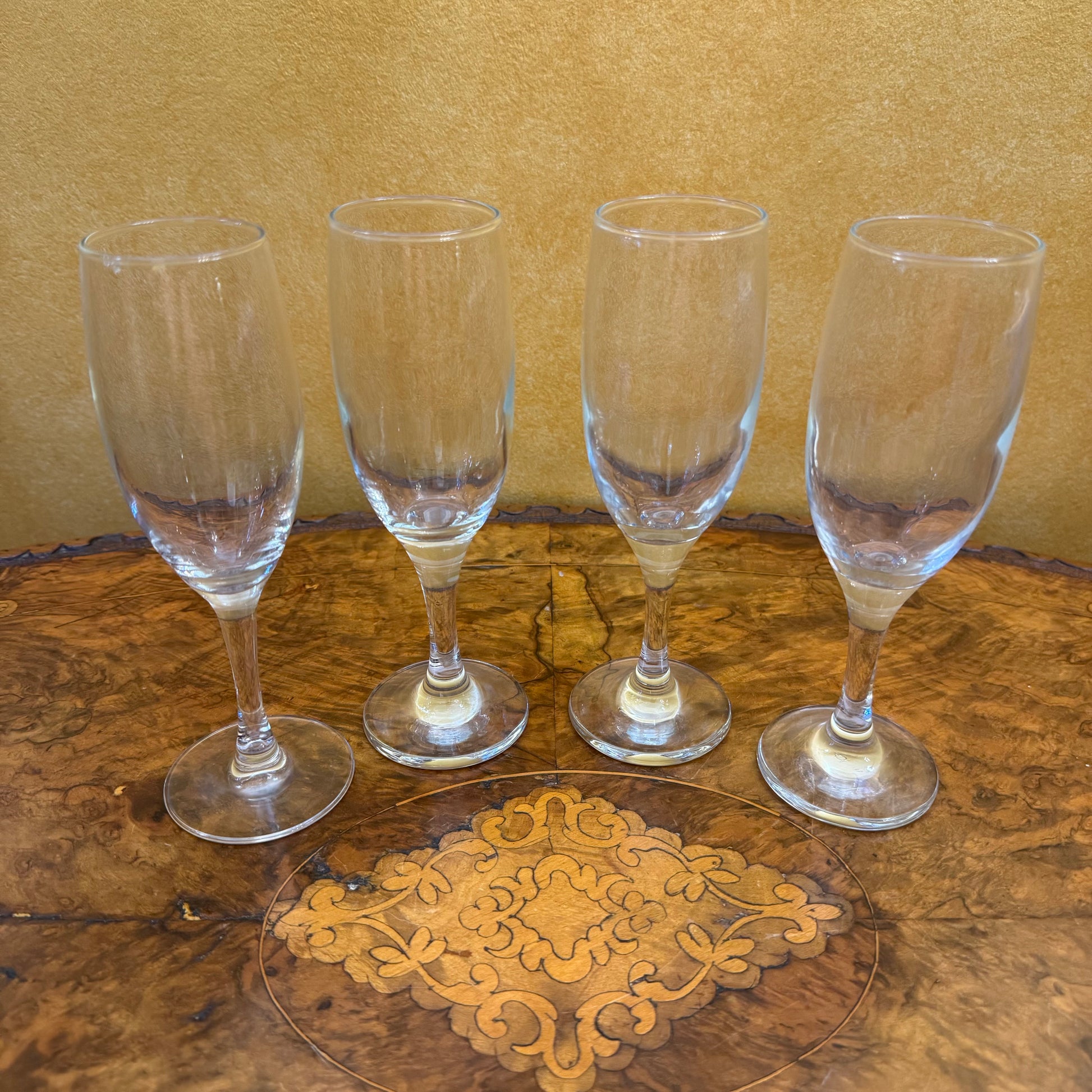 Glass Champagne Flutes Set Of Four 