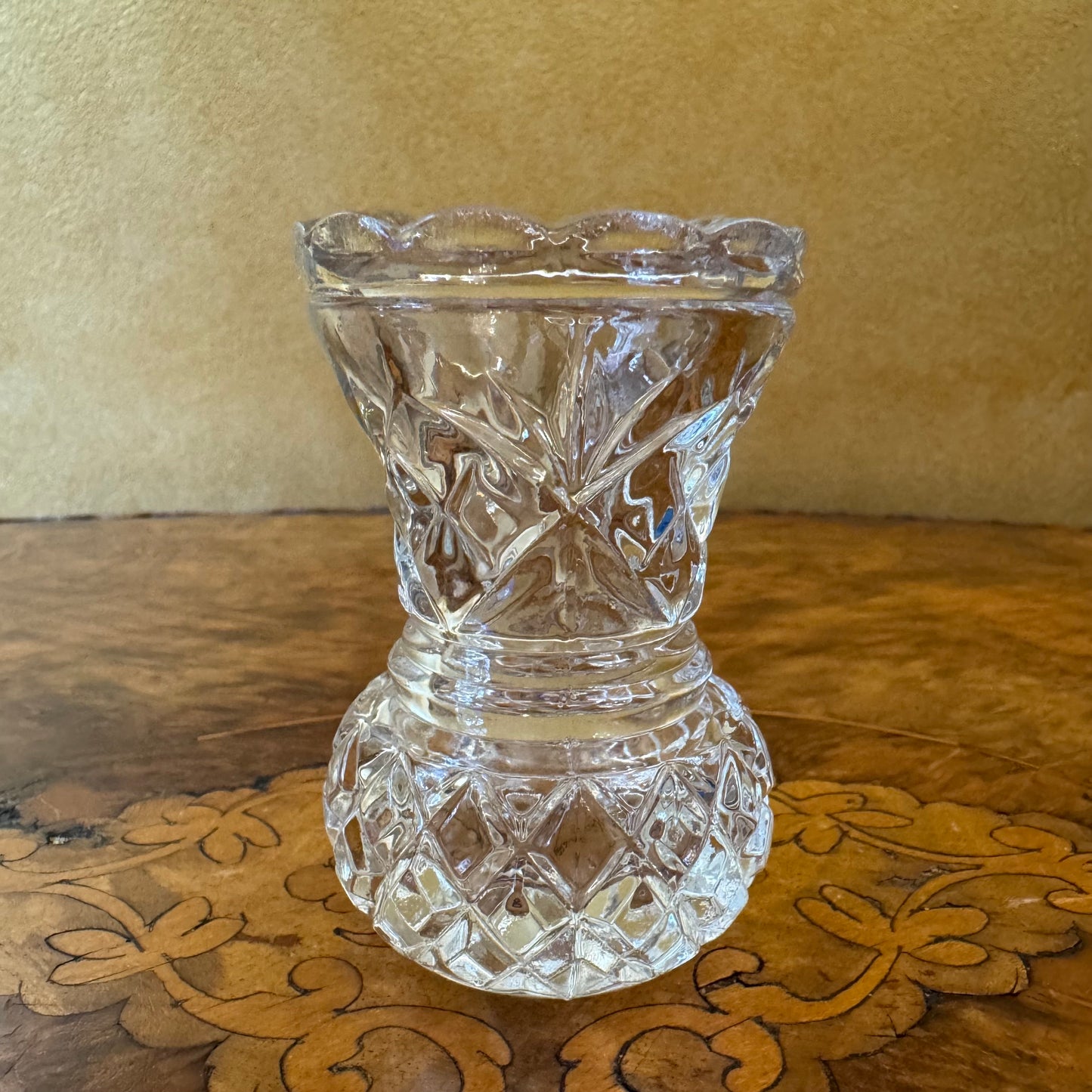 Glass Cut Bud Vases 
