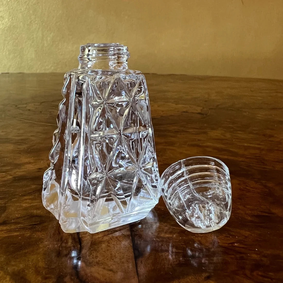 Vintage Glass Cut Salt Shaker