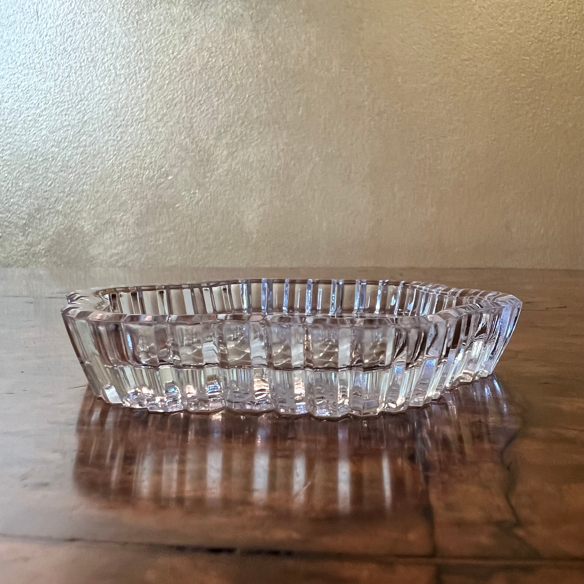 Glass Cut Trinket Small Dish 