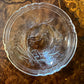 Vintage Glass Floral Design Dessert Bowls Pair