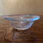 Vintage Glass Floral Design Dessert Bowls Pair