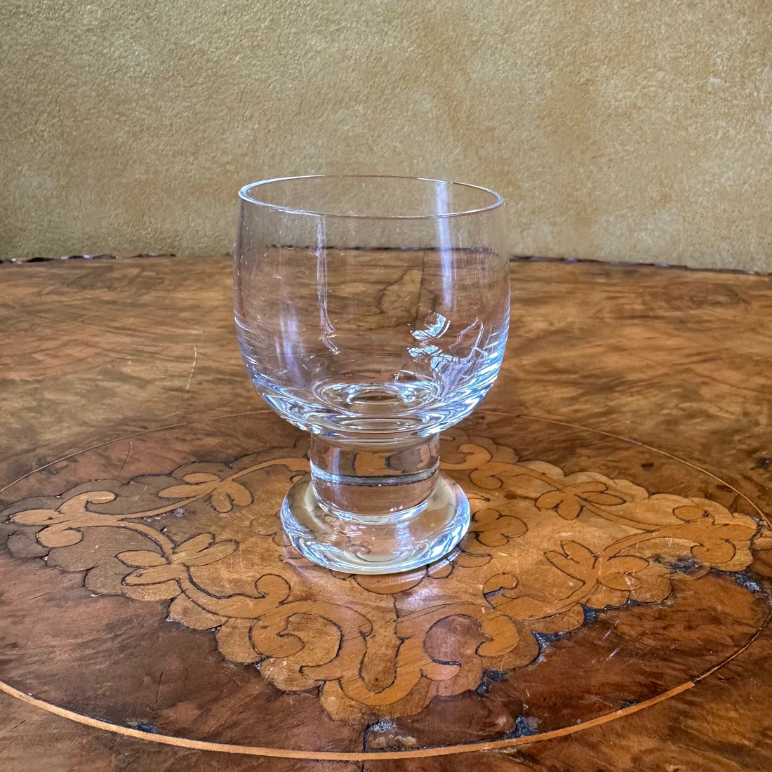 Vintage Glass Footed Port Glasses Set Of Three