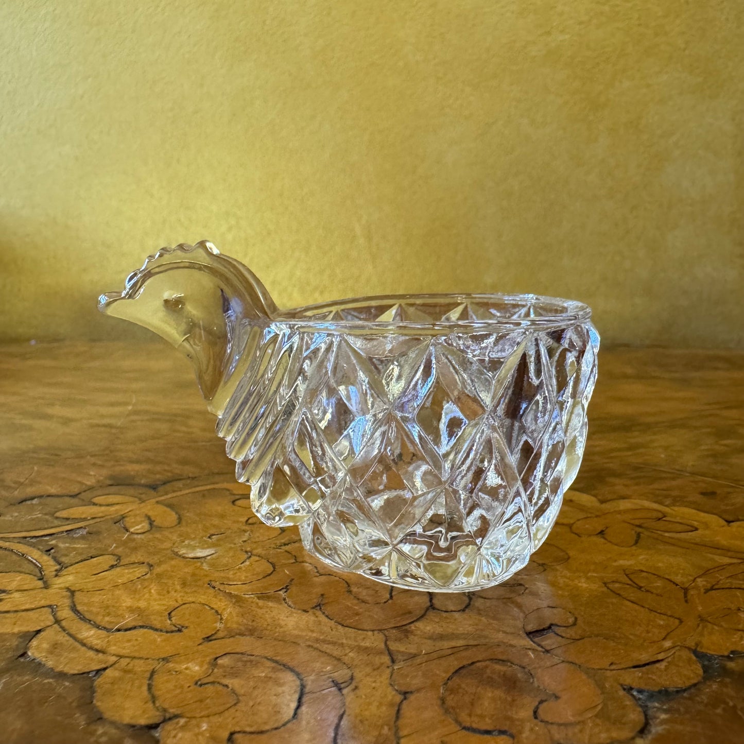 Glass Hen Shaped Egg Cups 