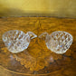 Glass Hen Shaped Egg Cups Pair 
