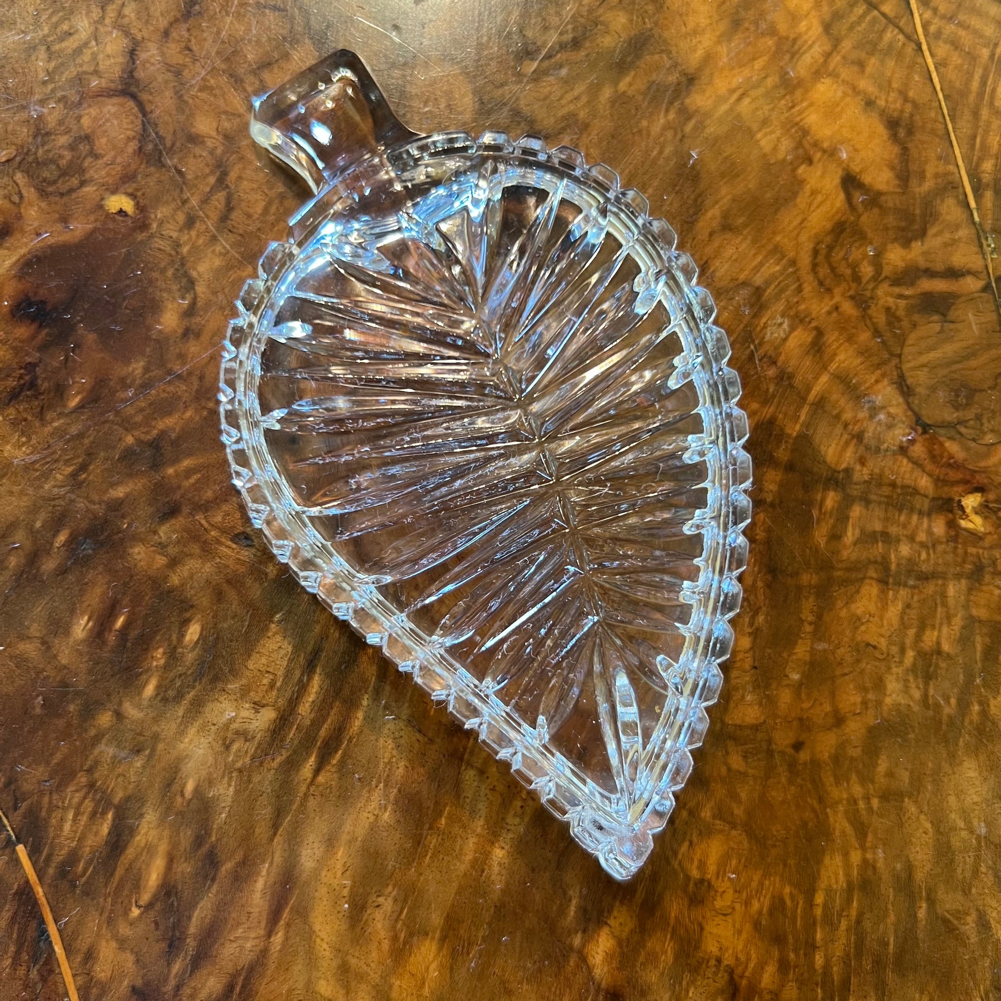 Glass Leaf Shape Small Dish 