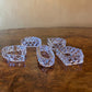 Vintage Glass Napkin Ring Set Of Five