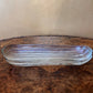 Vintage Glass Rectangle Platters Pair
