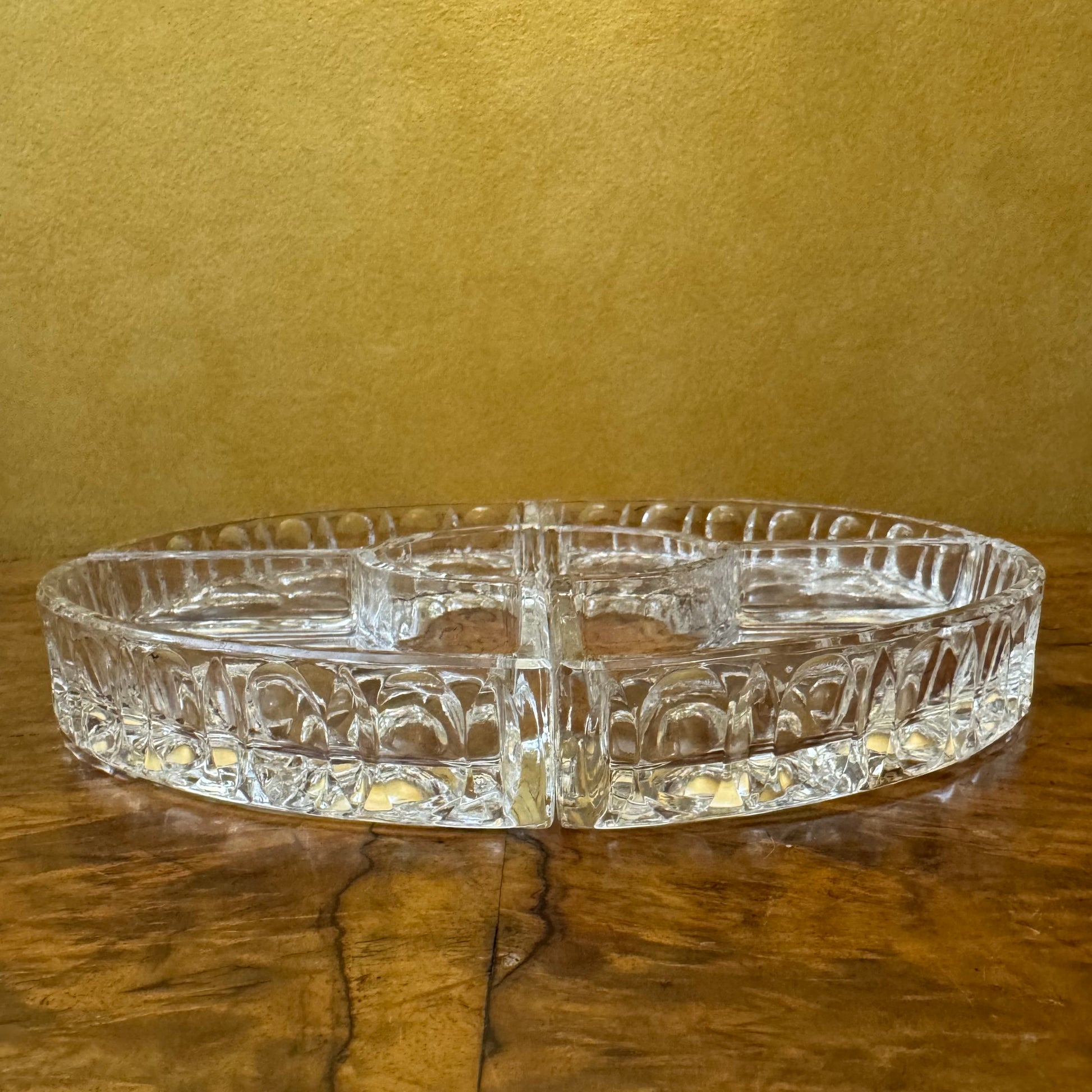 Glass Round Serving Divider Bowls