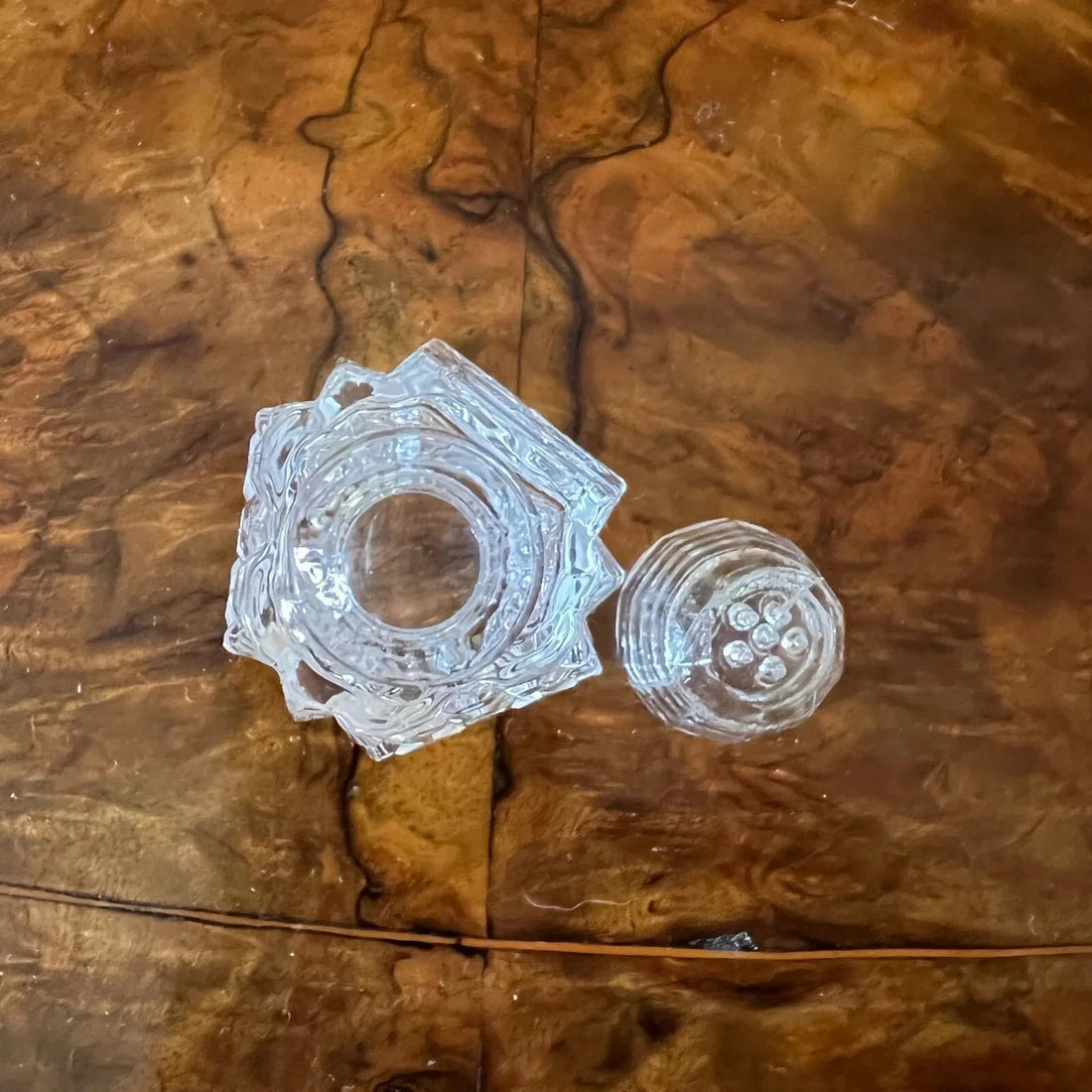 Vintage Glass Cut Salt Shaker