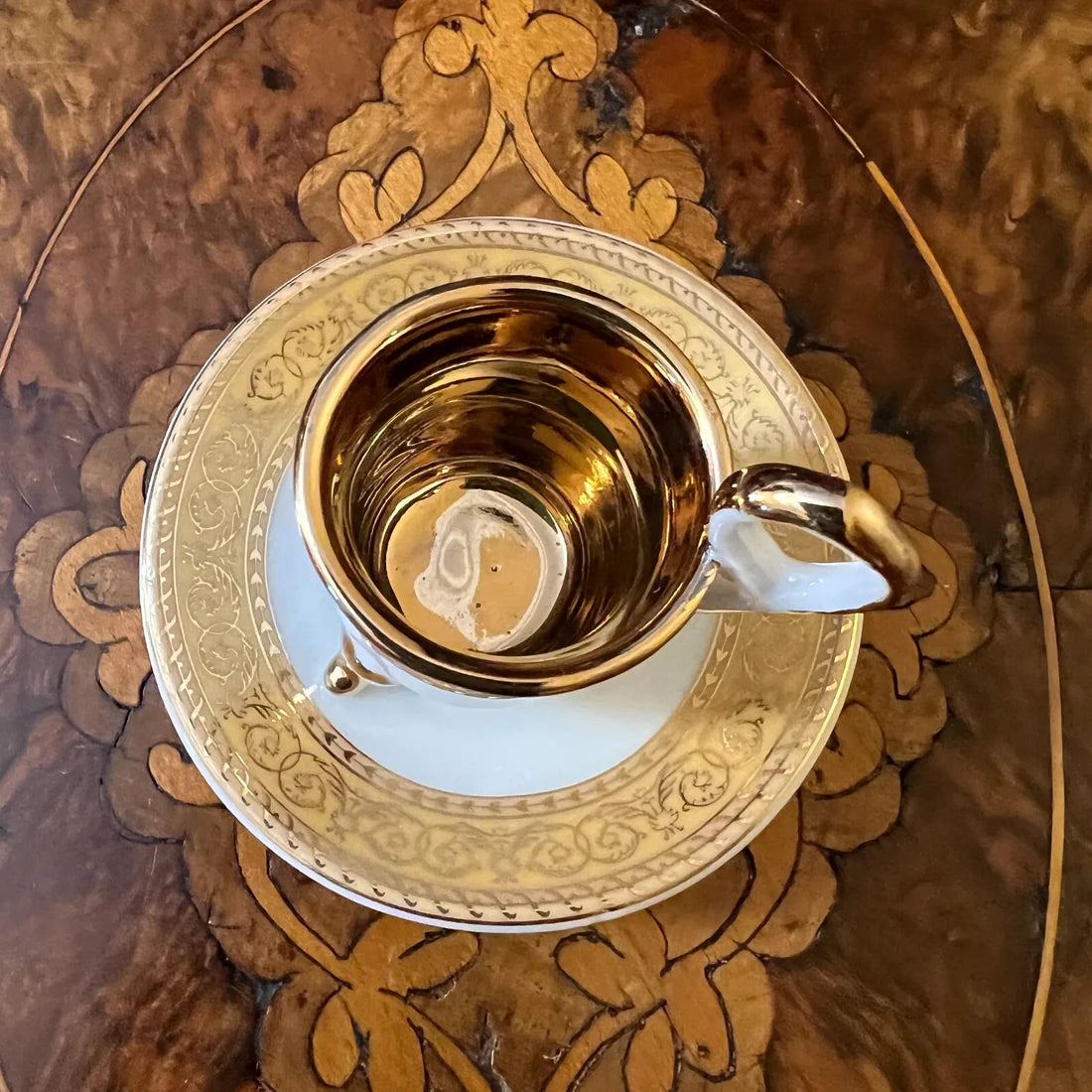 Miniature Gold Tea Cup & Saucer