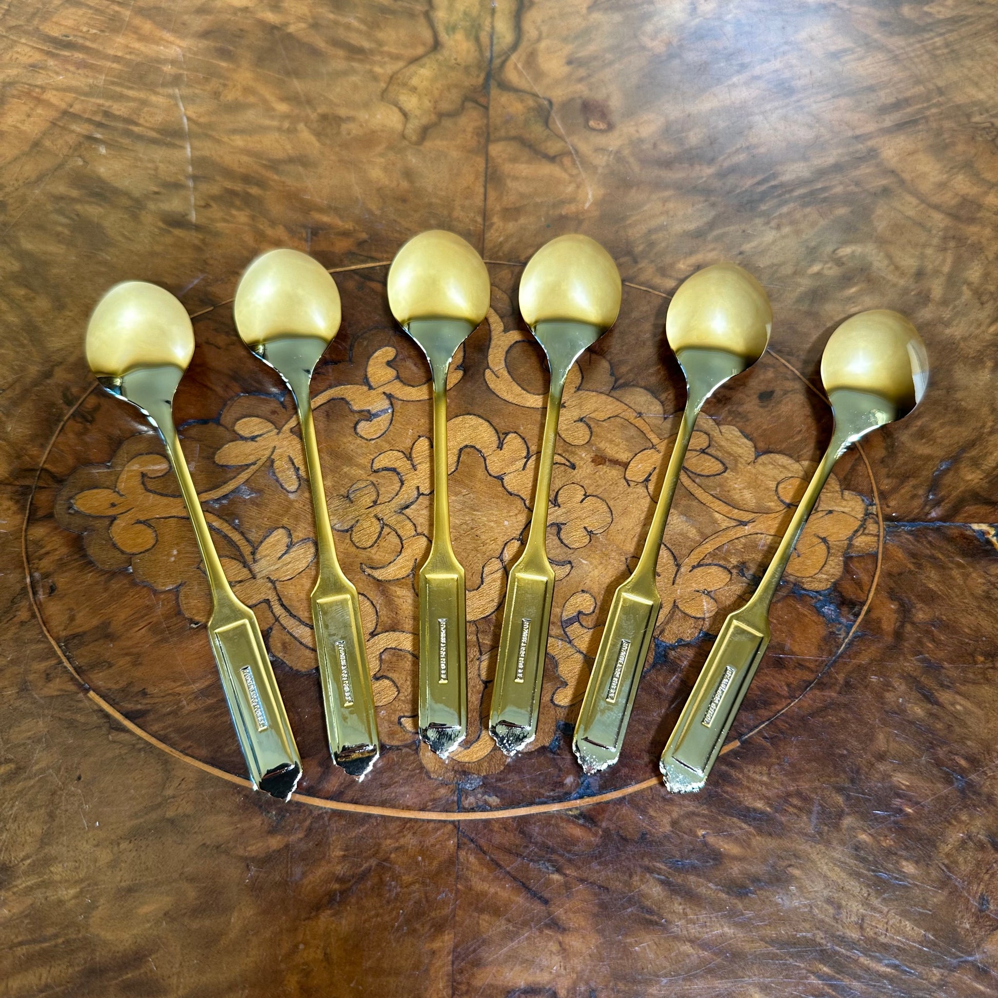 Gold Plate Stainless Steel Spoons Set 