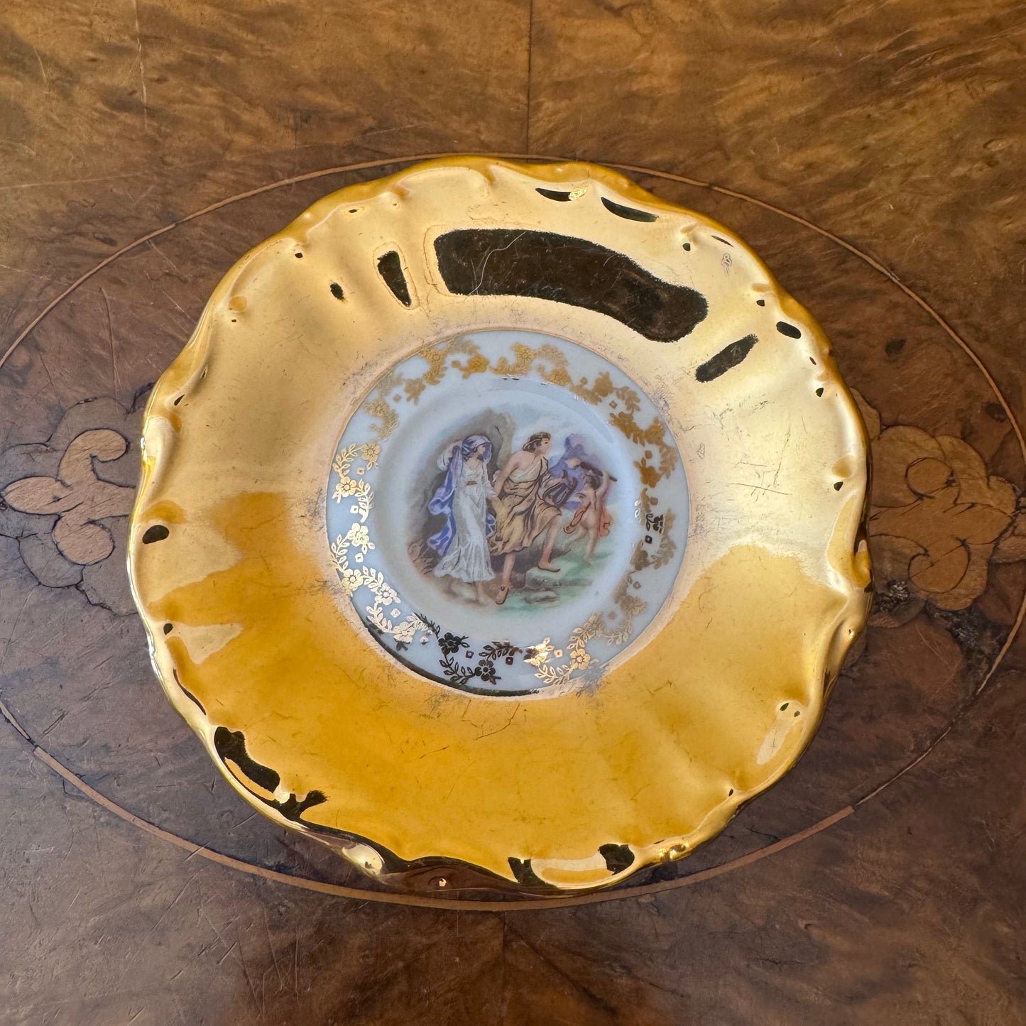 Golden Bareuther Bavaria Demitasse Coffee Saucer 