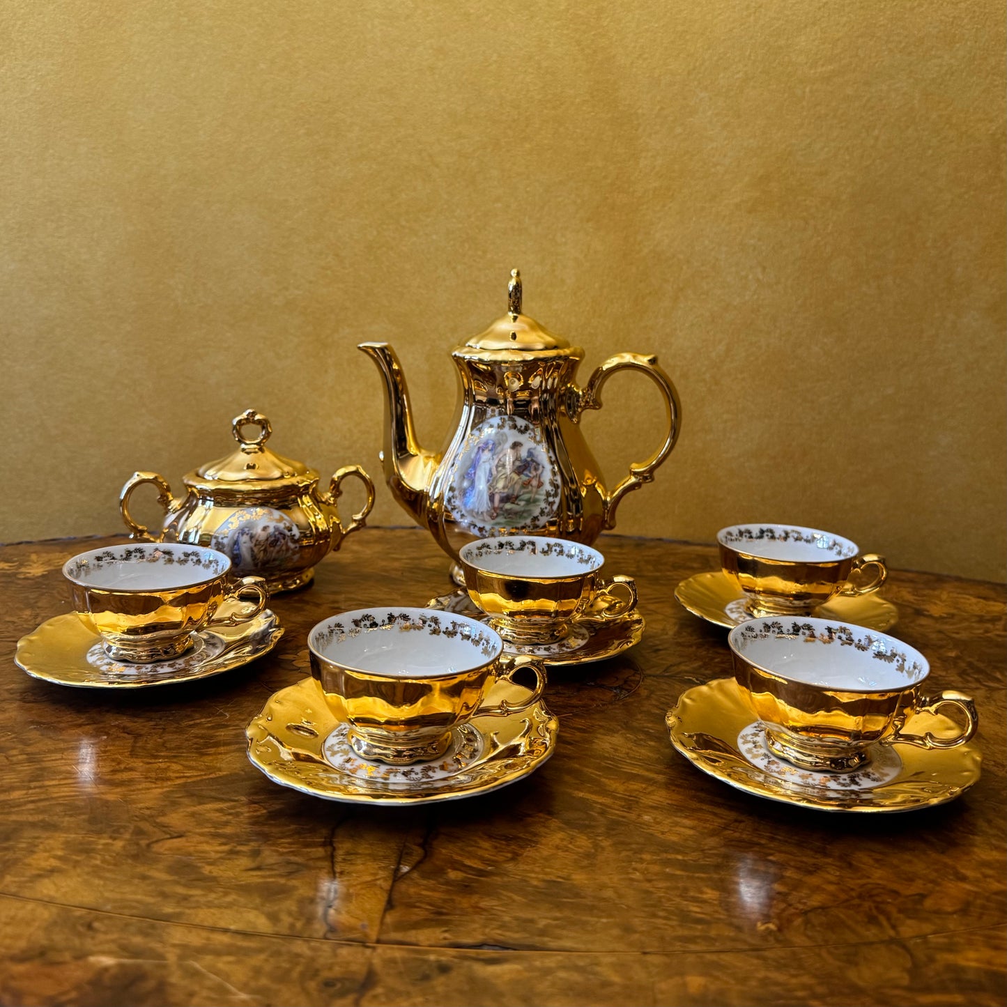 Golden Bareuther Bavaria Demitasse Coffee Tea Set 