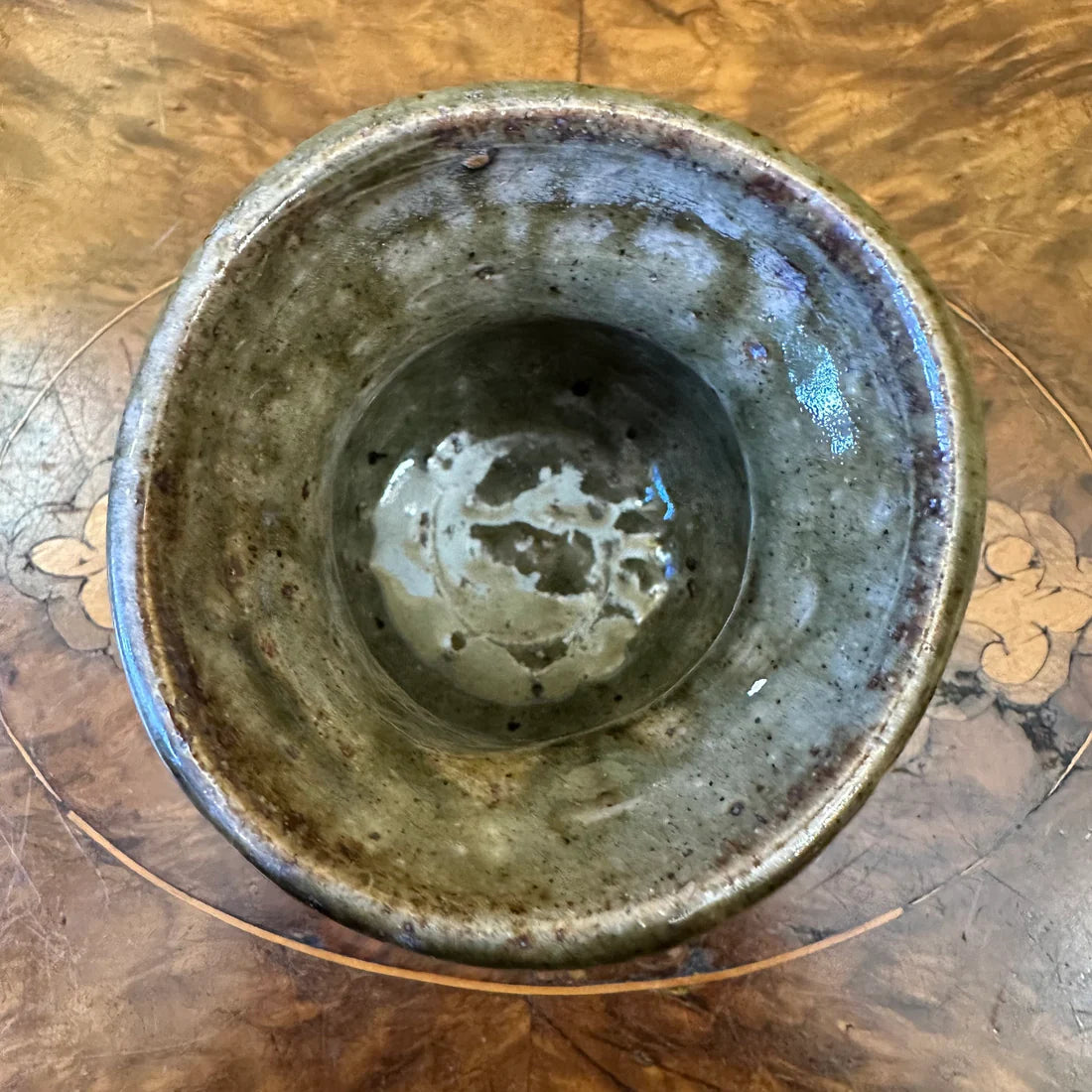 Green Brown Ceramic Vase Jar Pot
