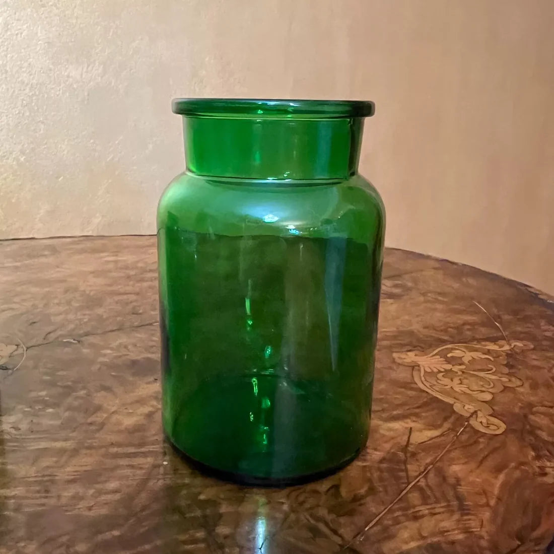 Belgium Green Glass Apothecary Jars