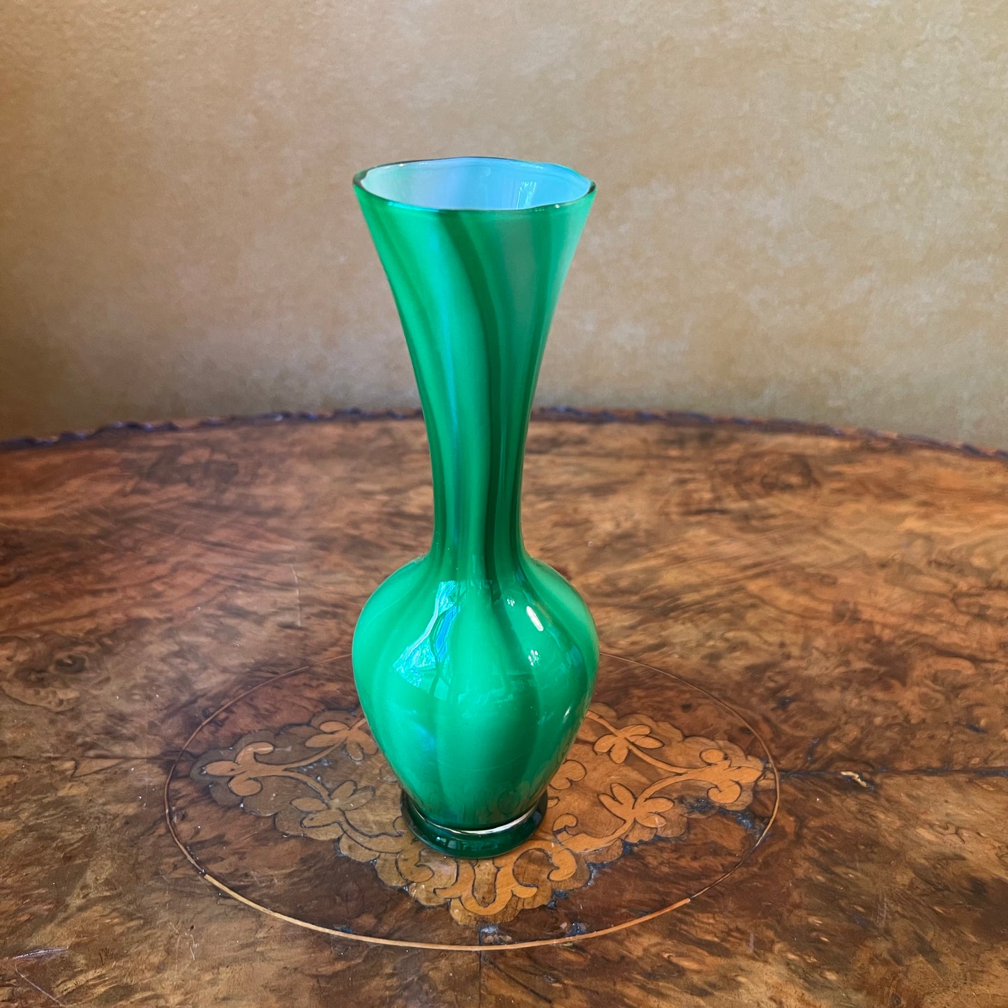 Green Glass Small Vase