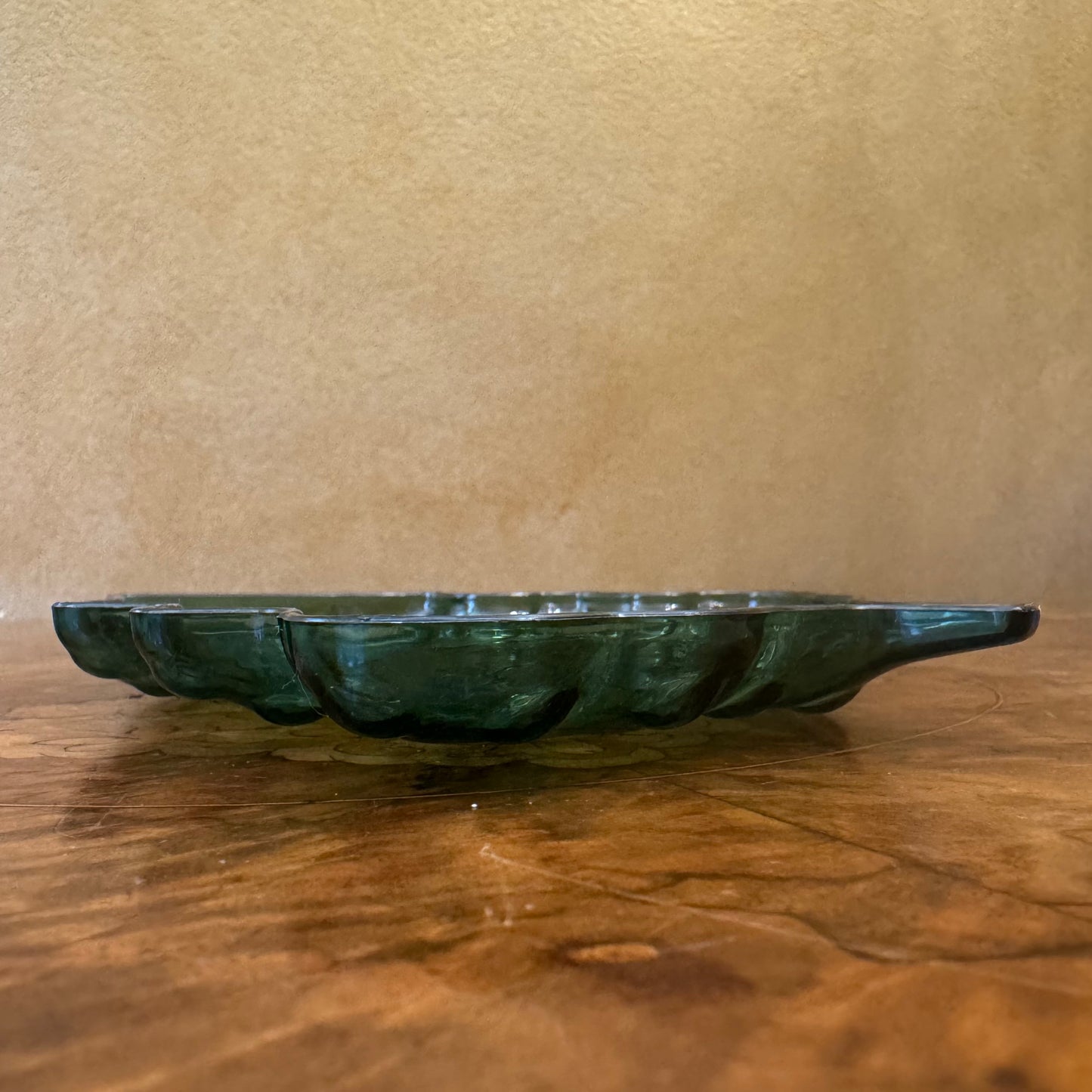 Green Plastic Christmas Tree Dish 