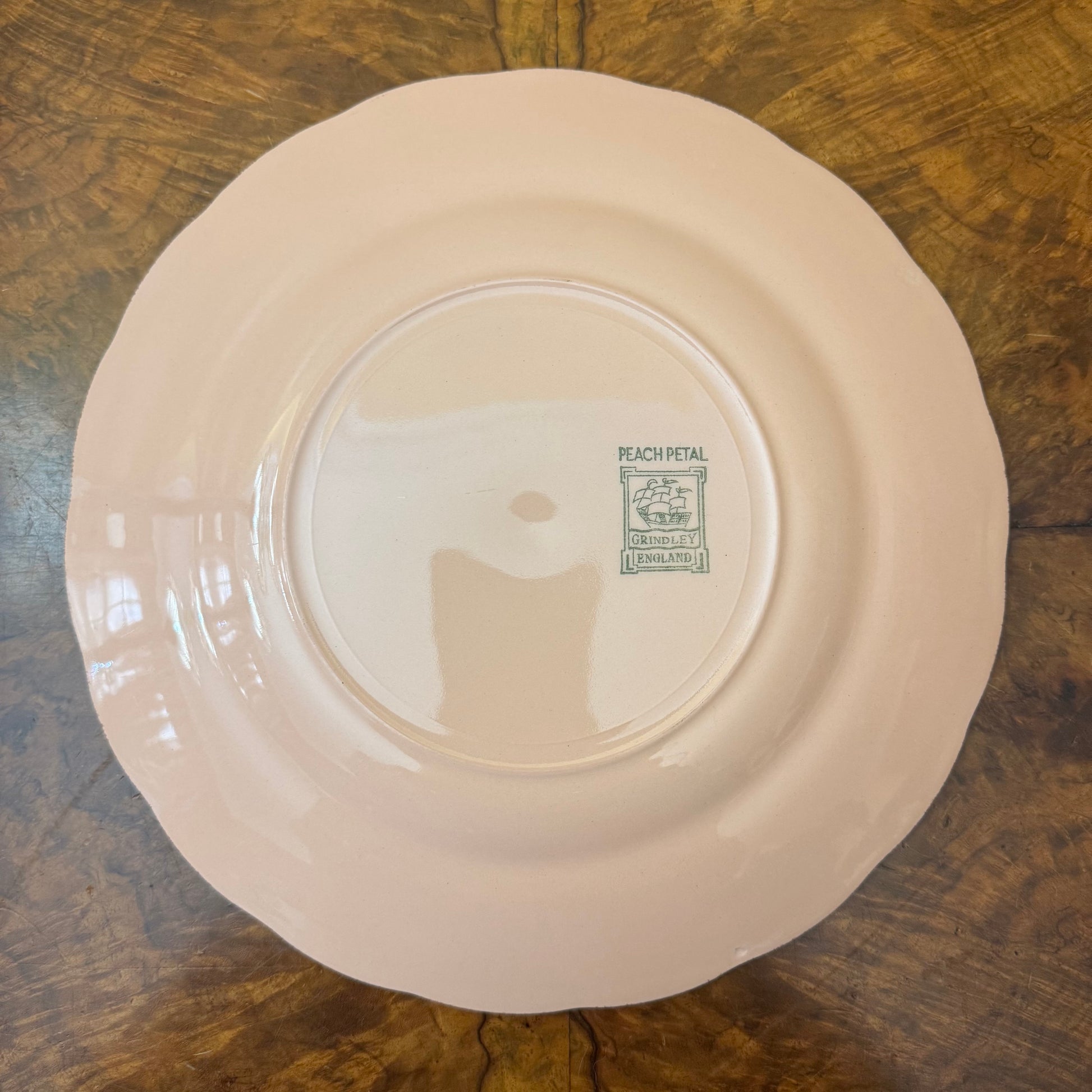 Grindley Peach Petal Gold Trim Entree Plate 