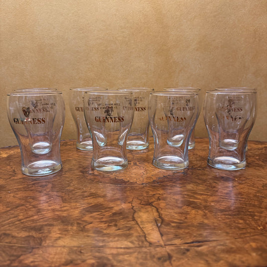 Guinness Beer Glasses Set Of Nine 