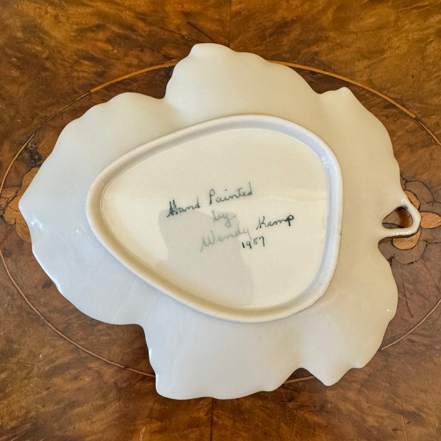 Hand-Painted Leaf Shape Dish 