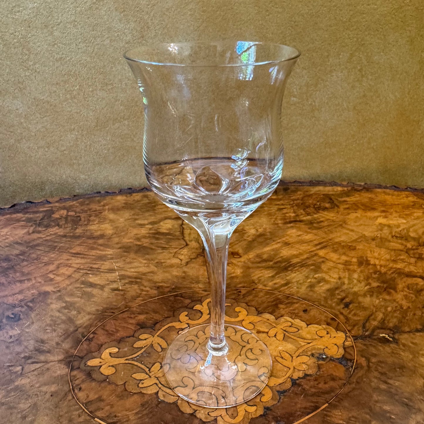 Hand Blown Twisted Stem Wine Glass