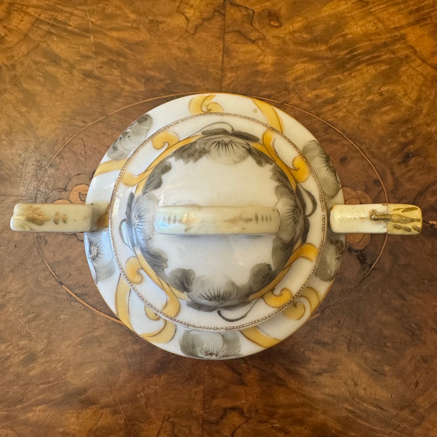 Hand Painted Nippon Bowl Sugar 