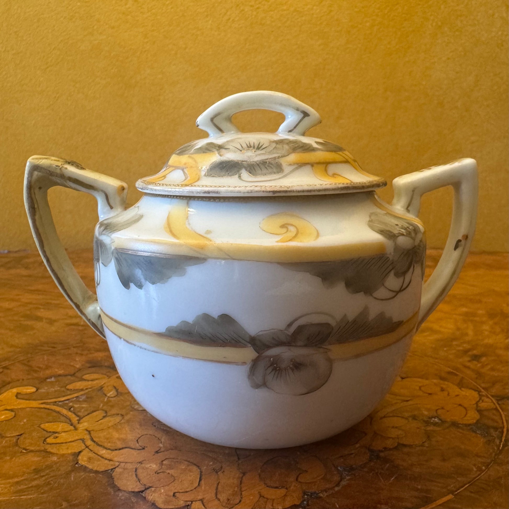 Hand Painted Nippon Sugar Bowl 