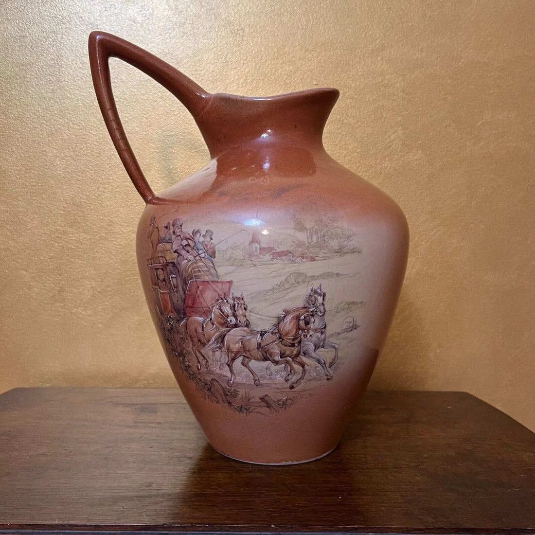 Vintage Horse Carriage Large Jug