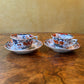 Antique 19th Century Ironstone Amherst Coffee Cup & Saucer Pair 