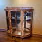 Vintage Queen Anne Style Glass Display Cabinet