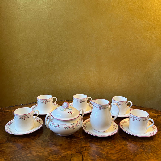 Royal Worcester Petite Fleur Coffee Cup & Saucer Set