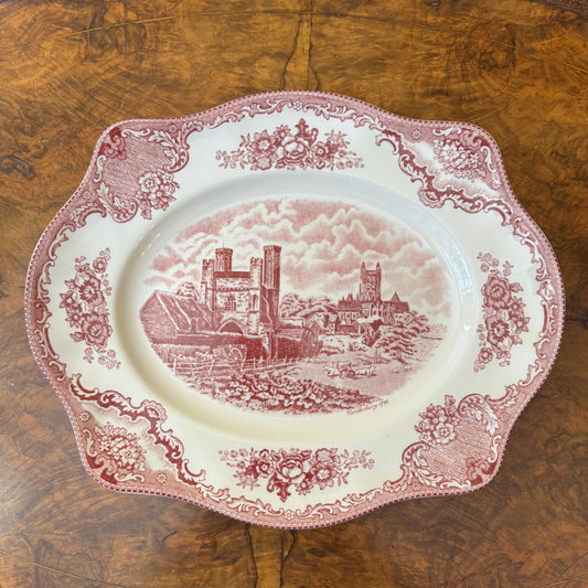 Johnson Brothers Old Britain Castle Pink Large Platter