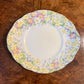 Crown Staffordshire Yellow Floral Cake Plate