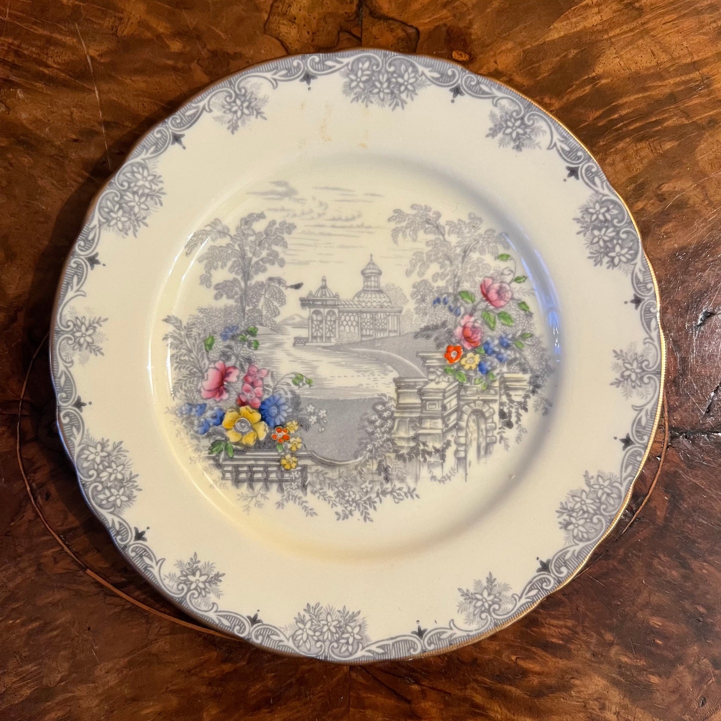 Vintage Aynsley Queen's Garden Print Side Plate