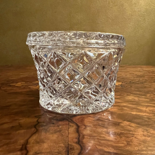 Vintage Glass Trinket Box With Lid