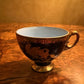 Vintage Nathco Japanese Coloured Coffee Cup & Saucer Set