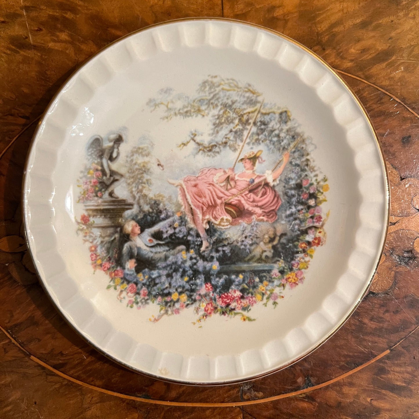 Vintage Royal Falcon Ironstone Courting Print Small Dish