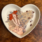 Vintage Fleurie Poole Heart Shape Dish