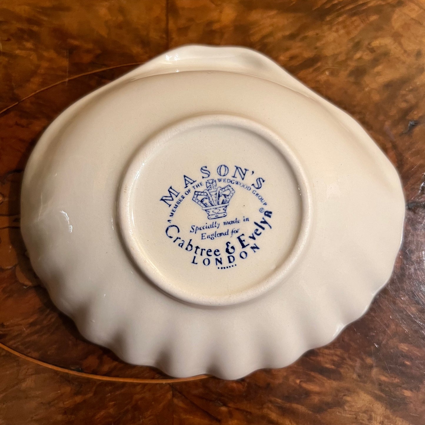 Vintage Mason's Crabtree & Evelyn Shell Dish